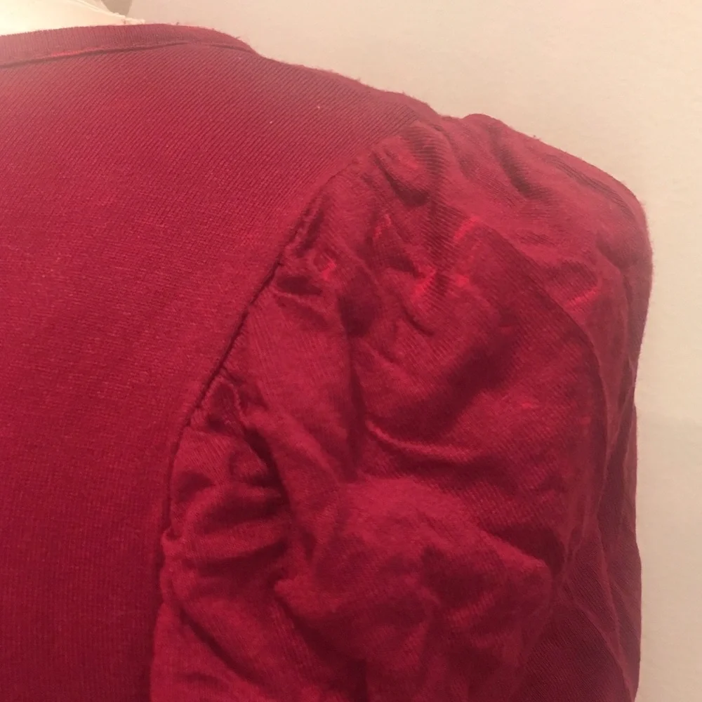 🇬🇧 Glittering wine red sparkle disco ball sequin top UK XS / S - Picture 7 of 8